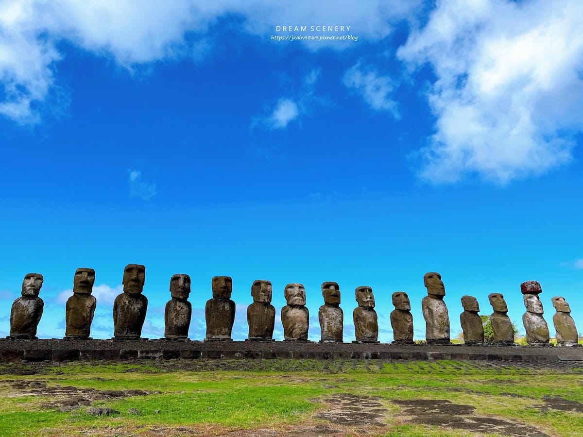 【智利-Easter Island】復活節島上最大的石像平台 【智利-Easter Island】復活節島上最大的石像平台