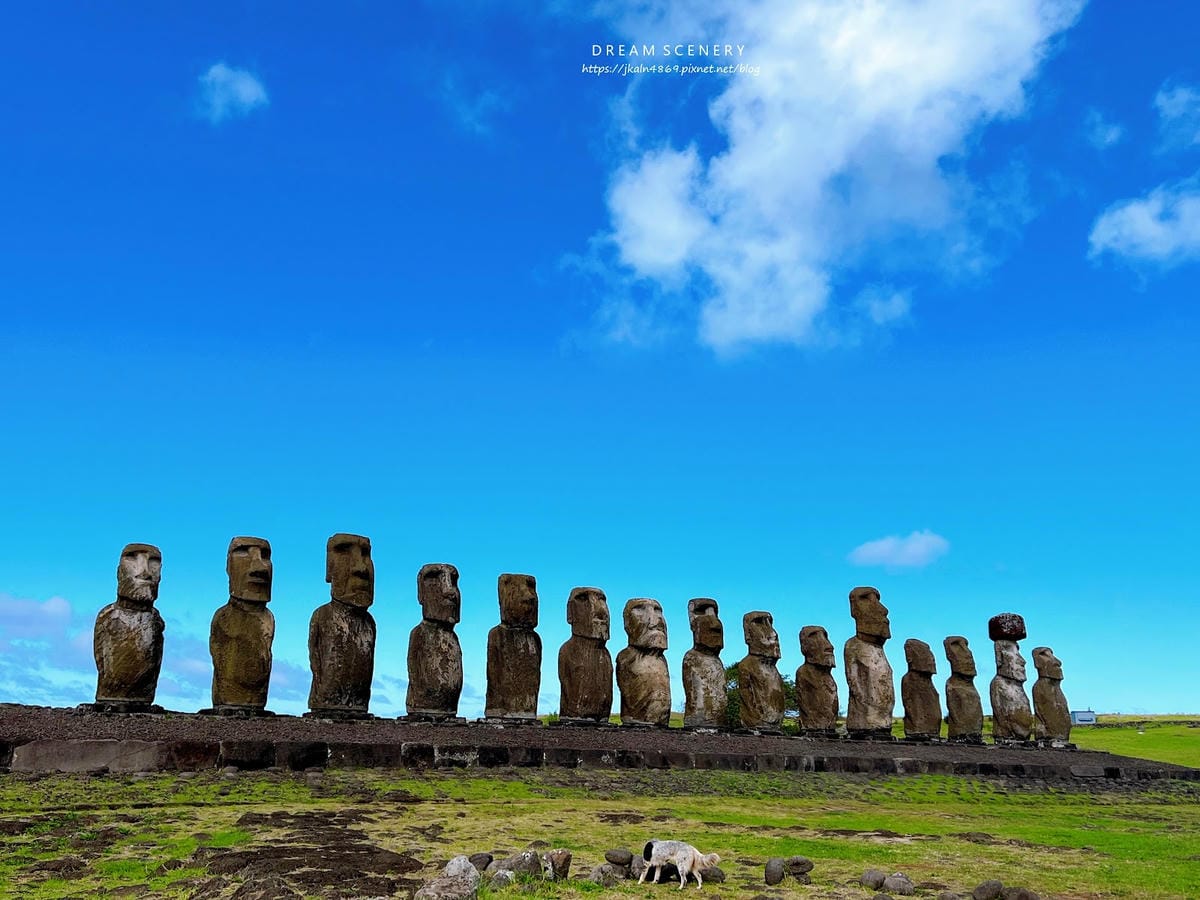 【智利-Easter Island】復活節島上最大的石像平台 【智利-Easter Island】復活節島上最大的石像平台
