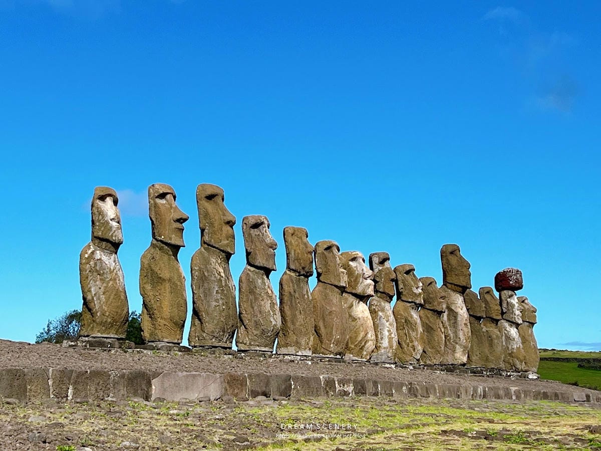 【智利-Easter Island】復活節島上最大的石像平台 【智利-Easter Island】復活節島上最大的石像平台