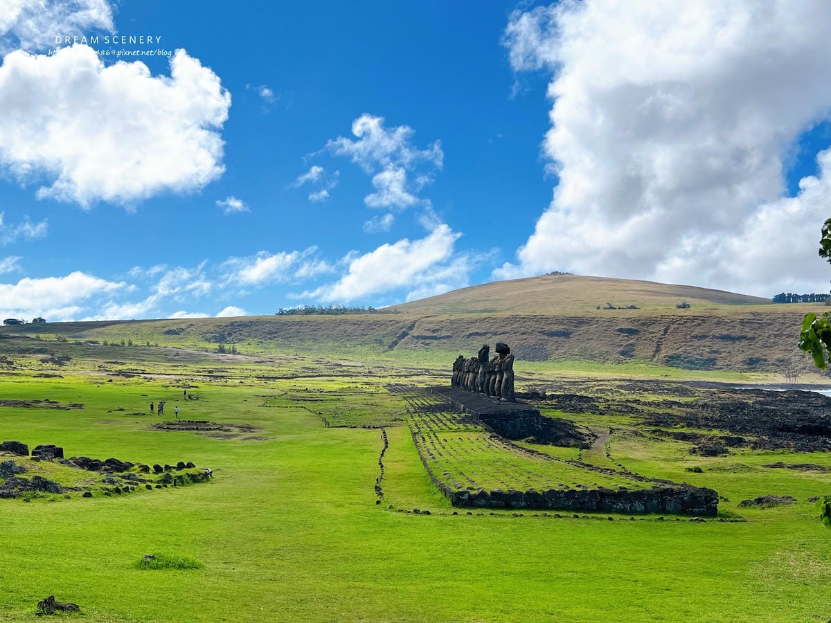 【智利-Easter Island】復活節島上最大的石像平台 【智利-Easter Island】復活節島上最大的石像平台