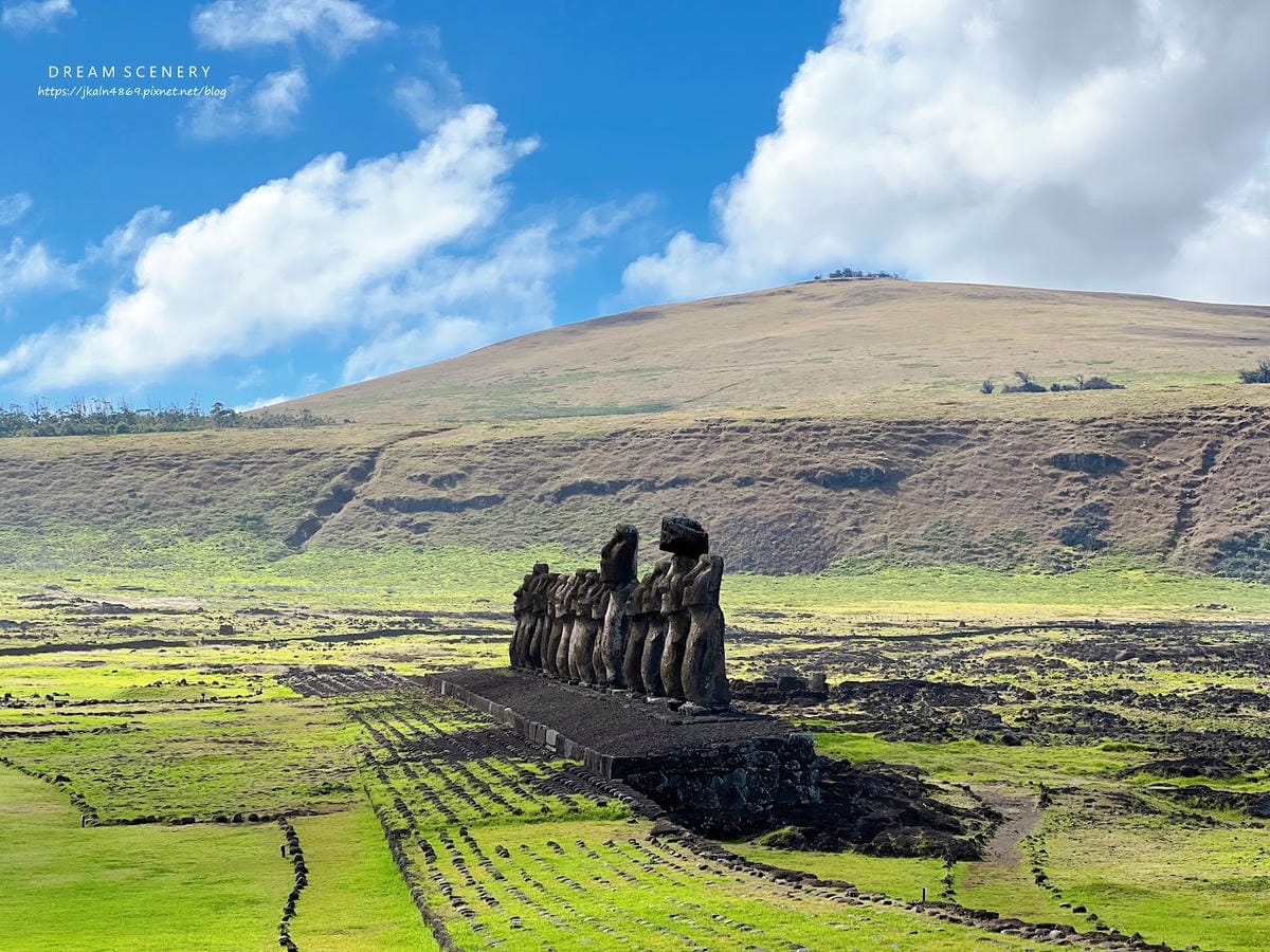 【智利-Easter Island】復活節島上最大的石像平台 【智利-Easter Island】復活節島上最大的石像平台