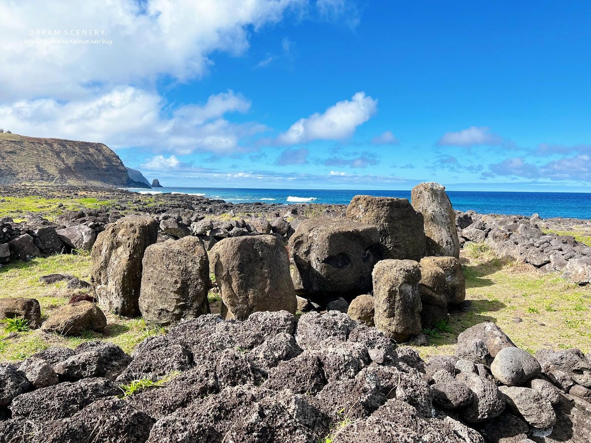 【智利-Easter Island】復活節島上最大的石像平台 【智利-Easter Island】復活節島上最大的石像平台