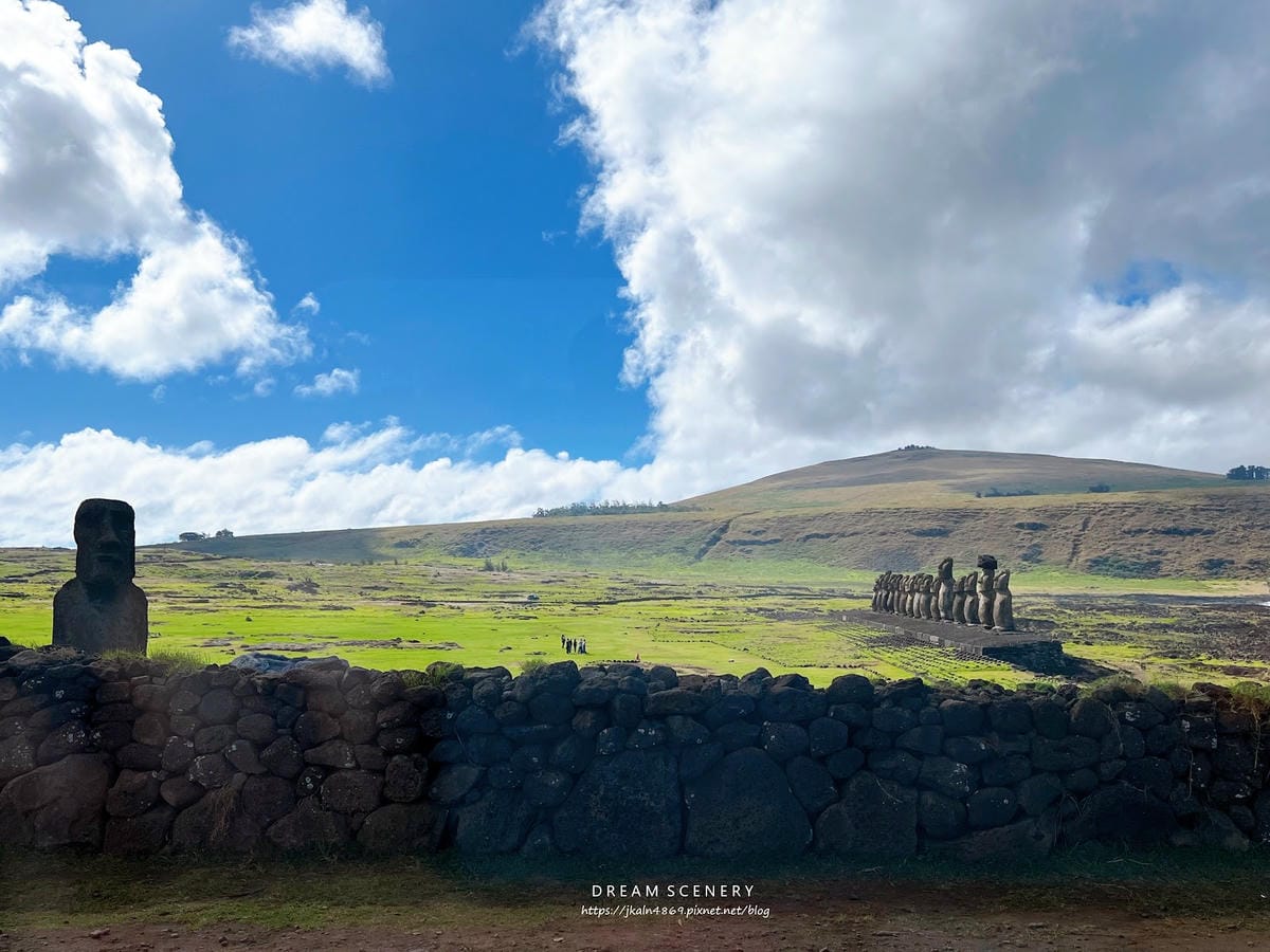 【智利-Easter Island】復活節島上最大的石像平台 【智利-Easter Island】復活節島上最大的石像平台