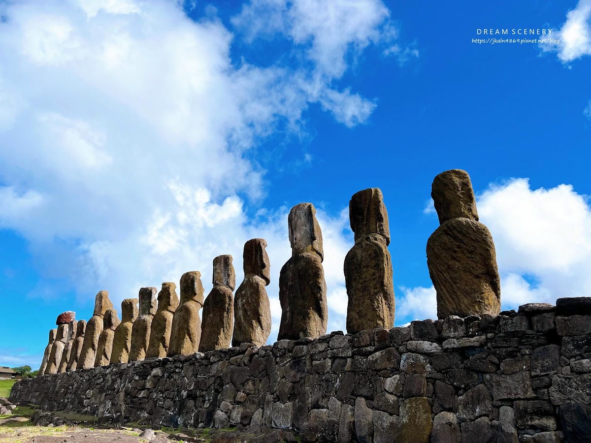 【智利-Easter Island】復活節島上最大的石像平台 【智利-Easter Island】復活節島上最大的石像平台